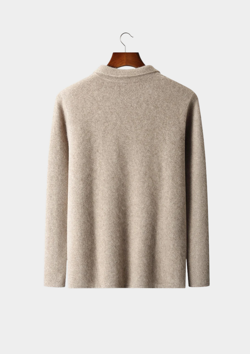 PREMIUM CASHMERE ZIPPER CARDIGAN